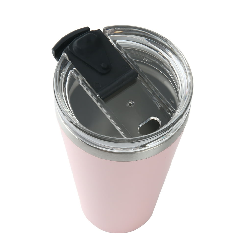 Hydration with Attitude: Mainstays 20oz Stainless Steel Tumbler in Pearl Blush