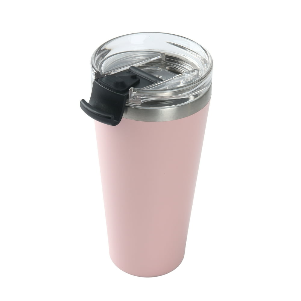 Hydration with Attitude: Mainstays 20oz Stainless Steel Tumbler in Pearl Blush